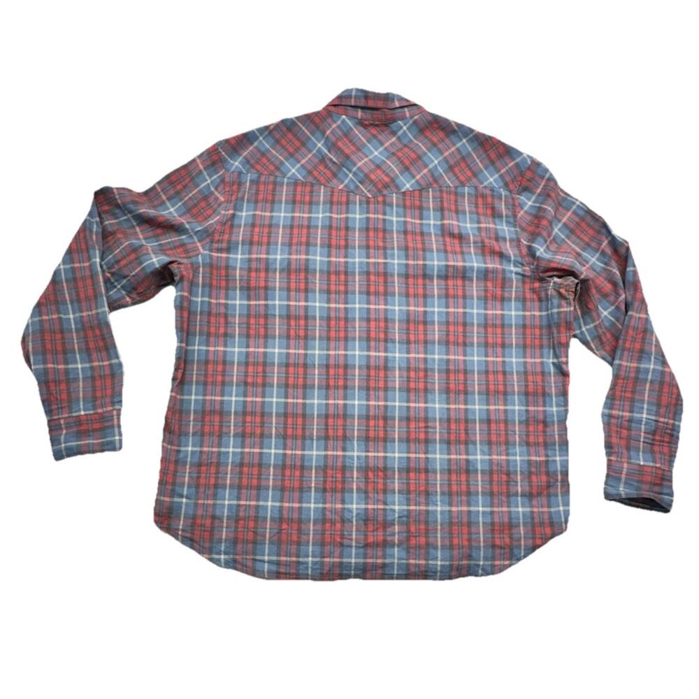 Lucky Brand Saturday Stretch Shirt Mens XXL Button Up Pearl Snap Western Casual - Picture 10 of 10